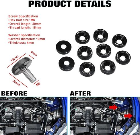 Xotic Tech 20 PCS Fender Pumper Gasher Bolt M6x20mm T6 GRADE CNC BILLET BILLET GASHER GASHER BAY BAY BAY UP (الذهب) in Kuwait