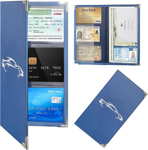 Car Registration and Insurance Card Holder,Car Document Holder Glove Box with Magnetic Shut For Documents, Cards, License in Kuwait