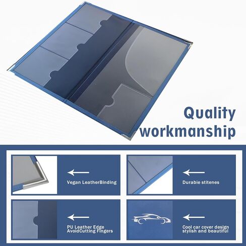 Car Registration and Insurance Card Holder,Car Document Holder Glove Box with Magnetic Shut For Documents, Cards, License in Kuwait