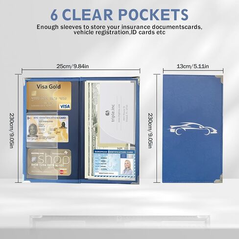 Car Registration and Insurance Card Holder,Car Document Holder Glove Box with Magnetic Shut For Documents, Cards, License in Kuwait