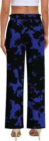 Anymeet Womens Cute Pants Wide Leg Casual Loose Fit High Waist Lounge Pants with Pockets in Kuwait