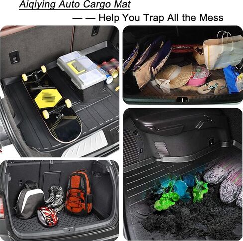 بطانات شحن Escape - واقي سجادات صندوق السيارة الخلفي لجميع الأحوال الجوية متوافق مع Ford Escape، ملحقات TPO مرنة مقاومة للماء ومتينة وعديمة الرائحة، متوافقة مع Escape 2020-2023 2024 in Saudi Arabia