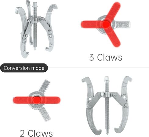 6 Inch 3-Jaw Gear Puller, 2 Jaw 3 Jaw Puller for Pulley Gears Bearings and Flywheels, Heavy Duty Pulley Puller with Reversible Jaws, High Carbon Steel Removal Tool Bearing Puller Tool in Saudi Arabia