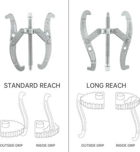 6 Inch 3-Jaw Gear Puller, 2 Jaw 3 Jaw Puller for Pulley Gears Bearings and Flywheels, Heavy Duty Pulley Puller with Reversible Jaws, High Carbon Steel Removal Tool Bearing Puller Tool in Saudi Arabia
