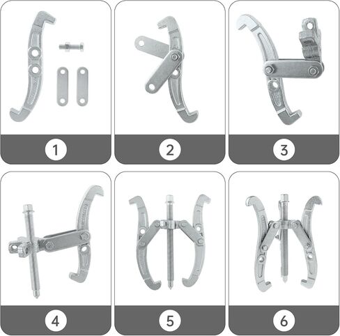 6 Inch 3-Jaw Gear Puller, 2 Jaw 3 Jaw Puller for Pulley Gears Bearings and Flywheels, Heavy Duty Pulley Puller with Reversible Jaws, High Carbon Steel Removal Tool Bearing Puller Tool in Saudi Arabia