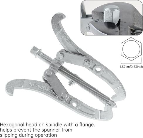 6 Inch 3-Jaw Gear Puller, 2 Jaw 3 Jaw Puller for Pulley Gears Bearings and Flywheels, Heavy Duty Pulley Puller with Reversible Jaws, High Carbon Steel Removal Tool Bearing Puller Tool in Saudi Arabia
