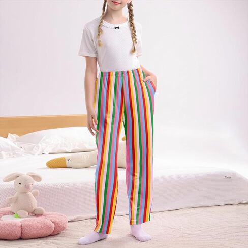 American Trends Girls Pajama Pants Cute Print Pj Pants for Girls Kids Soft PJ Bottoms Lounge Pjs Sleepwear with Pockets in Saudi Arabia
