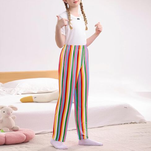 American Trends Girls Pajama Pants Cute Print Pj Pants for Girls Kids Soft PJ Bottoms Lounge Pjs Sleepwear with Pockets in Saudi Arabia
