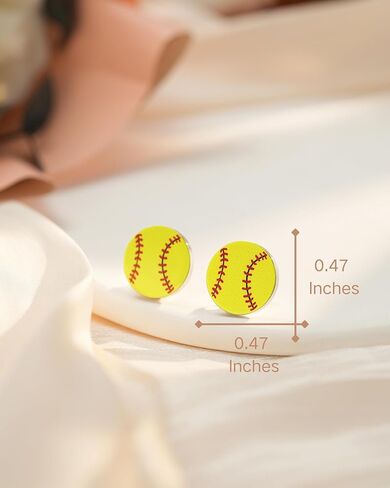 Jeka Softball Stud Earrings for Teen - Softball Accessories Birthday Christmas Gifts for for Her in Saudi Arabia