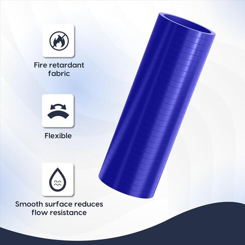Endure 2" ID Straight Silicone Coupler Hose (51mm) High Temp 4-Ply Reinforced Length(152mm) Thickness(5mm), Intake Piping, Couplers for High Performance Vehicles, Automotive Silicone Hose - Blue in Saudi Arabia