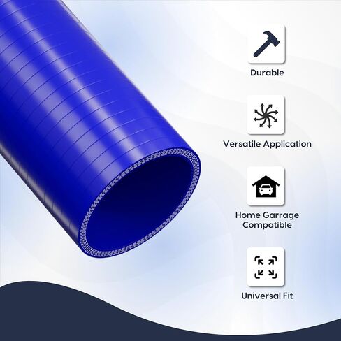 Endure 2" ID Straight Silicone Coupler Hose (51mm) High Temp 4-Ply Reinforced Length(152mm) Thickness(5mm), Intake Piping, Couplers for High Performance Vehicles, Automotive Silicone Hose - Blue in Saudi Arabia
