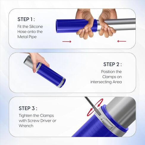 Endure 2" ID Straight Silicone Coupler Hose (51mm) High Temp 4-Ply Reinforced Length(152mm) Thickness(5mm), Intake Piping, Couplers for High Performance Vehicles, Automotive Silicone Hose - Blue in Saudi Arabia