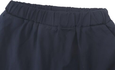 Noomelfish Girls Scalloped Uniform Skirts Stretch Cute School Skort with Pockets (5-12 Years) in Saudi Arabia