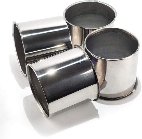 Stainless Steel 5.15inch Wheel Center Caps Hub Cap 130mm Fit 5.15" Bore Rims Truck Trailer RV SUV Chrome Opened-end Push Through Wheel Cover, 4Pcs in Saudi Arabia