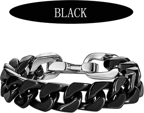 Thick Enamel Cuban Link Bracelet for Men Women,Alloy Light Weight Chunky Colorful Preppy Bracelets,Hip Hop Urban Street-Wear Jewelry in Saudi Arabia
