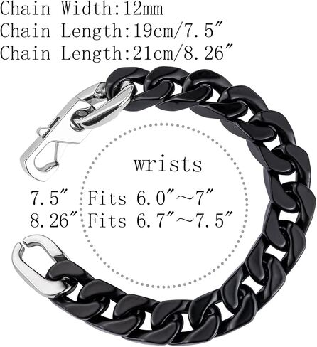 Thick Enamel Cuban Link Bracelet for Men Women,Alloy Light Weight Chunky Colorful Preppy Bracelets,Hip Hop Urban Street-Wear Jewelry in Saudi Arabia