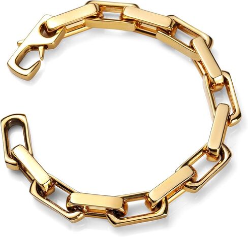 Alloy Bracelets for Men Cuban Solid Link Chain Bracelet 9 Inch,Light Weight Colorful Fashion Bracelets Hip Hop Urban Street-Wear Jewelry in Saudi Arabia