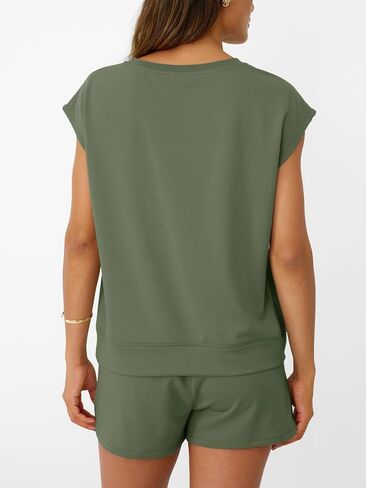 Outomet Womens Crew Neck من قطعتين قصيرتين in Saudi Arabia