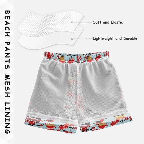 Boys Swim Trunks with Mesh Lining Toddler Beach Shorts Bathing Suit Quick Dry for Kids Drawstring in Saudi Arabia