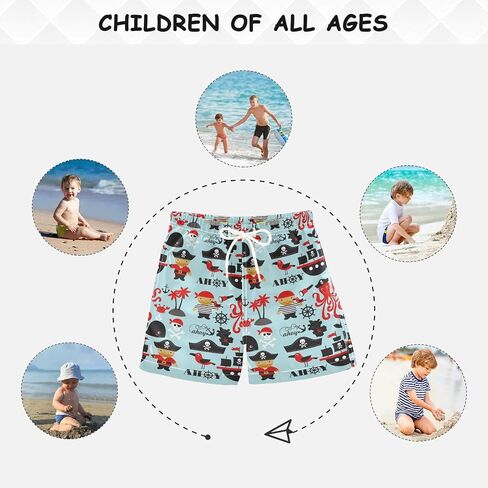 Boys Swim Trunks with Mesh Lining Toddler Beach Shorts Bathing Suit Quick Dry for Kids Drawstring in Saudi Arabia