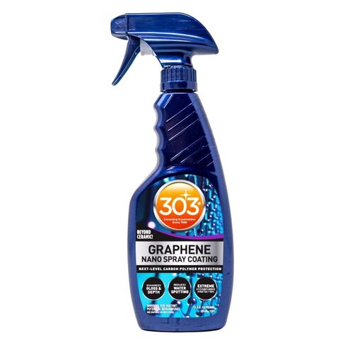 303 Products Graphene Nano Pray Coating - تعزيز اللمعان اللامع والعمق ، رذاذ طارد الماء ، مقاوم للأشعة فوق البنفسجية ، يساعد في منع الخدوش ، خارج الطلاء السيراميك للسيارات ، وتفاصيل السيارة ، رذاذ ، 24 أوقية. in Saudi Arabia