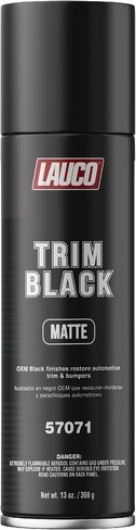 LAUCO Trim Black Matte 13 oz. Automotive Spray Paint Can, Black Car Spray Paint with Matte Finish - Designed for Plastic, Aluminum, Steel and Stainless Steel in Saudi Arabia