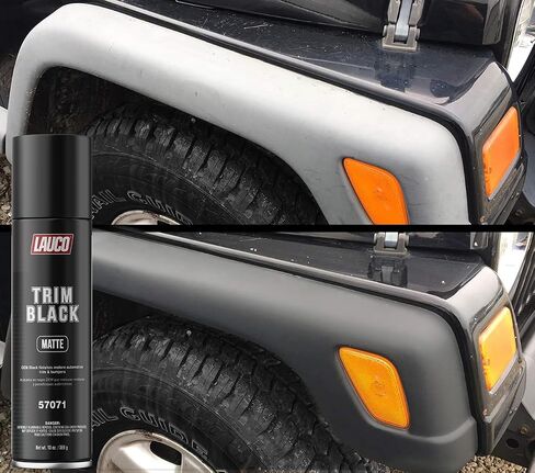 LAUCO Trim Black Matte 13 oz. Automotive Spray Paint Can, Black Car Spray Paint with Matte Finish - Designed for Plastic, Aluminum, Steel and Stainless Steel in Saudi Arabia