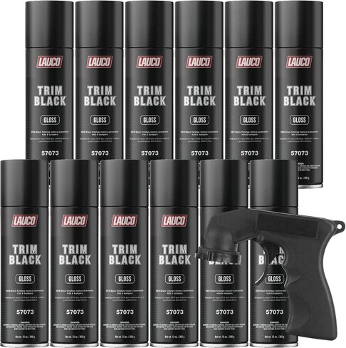 LAUCO Trim Black Matte 13 oz. Automotive Spray Paint Can, Black Car Spray Paint with Matte Finish - Designed for Plastic, Aluminum, Steel and Stainless Steel in Saudi Arabia