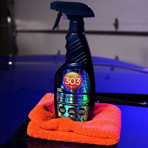 303 Products Graphene Nano Pray Coating - تعزيز اللمعان اللامع والعمق ، رذاذ طارد الماء ، مقاوم للأشعة فوق البنفسجية ، يساعد في منع الخدوش ، خارج الطلاء السيراميك للسيارات ، وتفاصيل السيارة ، رذاذ ، 24 أوقية. in Saudi Arabia