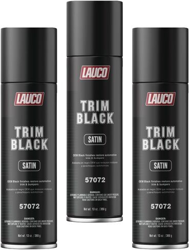 LAUCO Trim Black Matte 13 oz. Automotive Spray Paint Can, Black Car Spray Paint with Matte Finish - Designed for Plastic, Aluminum, Steel and Stainless Steel in Saudi Arabia