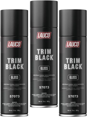 LAUCO Trim Black Matte 13 oz. Automotive Spray Paint Can, Black Car Spray Paint with Matte Finish - Designed for Plastic, Aluminum, Steel and Stainless Steel in Saudi Arabia