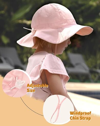 FURTALK Baby Girl Sun Hat Toddler Beach Hats UPF 50+ Wide Brim Bucket Summer Hat in Saudi Arabia