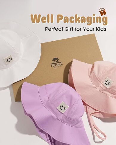 FURTALK Baby Girl Sun Hat Toddler Beach Hats UPF 50+ Wide Brim Bucket Summer Hat in Saudi Arabia