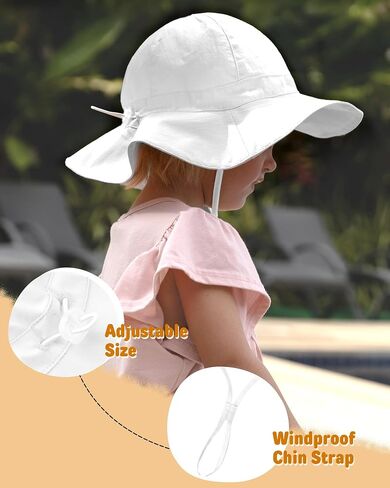 FURTALK Baby Girl Sun Hat Toddler Beach Hats UPF 50+ Wide Brim Bucket Summer Hat in Saudi Arabia