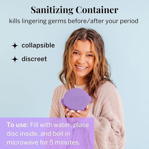 Pixie Menstrual Disc & Disc Applicator Kit - No Metals or Toxins - 100% Medical-Grade Silicone - Best Period Disc Starter Kit - Inserts Like a Tampon - Proven to Become Successful Menstrual Disc User in Kuwait