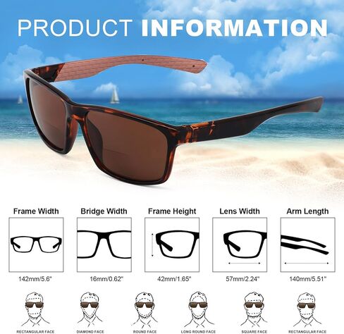 Missfive 2-pack Mens Ultimate BifoCal Grasshes مع القراء المدمجون في إطار الغلاف الرياضي المطورة ، ونظارات القيادة والقراءة UV400 لـ Outdoor +2.5 in Kuwait