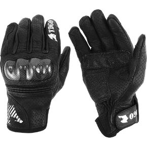 1 Pair Motorbike Gloves Spring Summer Breathable Smartphone Touch L Black Nylon