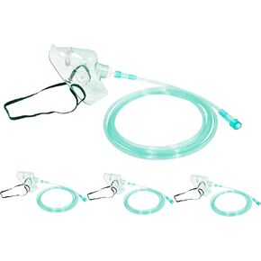 3 Packs Pediatric Standard Oxygen Mask with 6.6' Tubing and Adjustable Elastic Strap - Size S（Child Size-NO Cup）