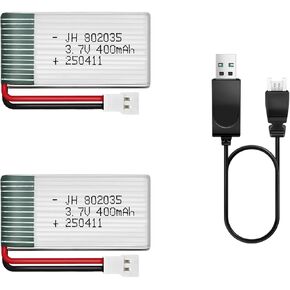 HAWK'S WORK Lipo Battery 3.7V 180 mAh, Rechargeable Lithium Polymer Battery for RC Models & Toys (XH 2.54 Connector)