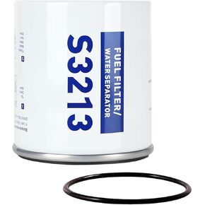 S3213 Fuel Filter Marine Water Separator Assembly with Clear Bowl - 3/8" Barb x 1/4" NPT Fittings - for Marine Outboard Motor Mercury for Yamaha, for Honda Speedboats Motorboats - Replaces 35-60494-1