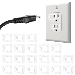 20 Pcs 2 Prong Loose Outlet Fix Plug, Plastic Socket Outlet Tightener Insert Ensure Secure Connection for Power Plug Tiny Plugs For Loose Outlets Compatible with Most Losing Outlets and Socket