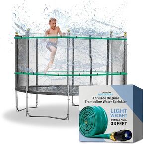 ThrillZoo Trampoline Sprinkler for Kids – Outdoor Water Play for 14-16 ft Trampolines – Summer Fun Backyard Splash Accessory – Extra Long Hose & Easy Setup