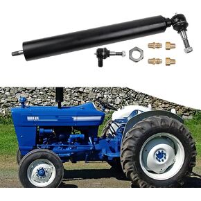 Dasbecan E2NN3A540BA Power Steering Cylinder, 1/2" Diameter Rod, 7/16" Threaded End, Compatible with Ford Tractor 2000 3000 3600 4000 4600, Replaces# E2NN3D547AA