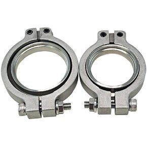 Inlet Outlet Flanges Clamps v-band Flange Clamp Set Replacement For TiAL MVR 44MM Wastegate W/Screws Nuts and Seals