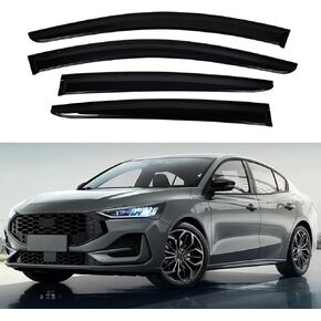 زجال النوافذ لعام 2019-2023 فورد فوكس سيدان ， حراس المطر Sun Shields Deflector ， Tape-On Style ， 4pcs