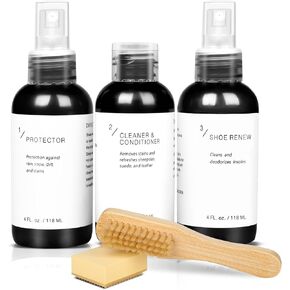 Shoe Cleaner Kit with Suede Eraser and Brush Shoe Protector Waterproof Conditioner Ideal For Suede and Leather Care