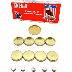 DNJ FPS3174 Brass Freeze Plug Set for 1991-2000 Chevrolet, GMC C1500, C2500, C2500 Suburban 7.4L V8 16V OHV 454cid
