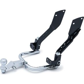 Kuryakyn 7657 Motorcycle Accessory: Receiver Hitch with 1-7/8" Diameter Trailer Hitch Ball for 2014-19 Harley-Davidson Touring Motorcycles, Black/Chrome