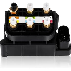 Air Suspension Valve Block, Distribution Air Valve Compatible with Mercedes Benz GL320 GL350 GL450 GLE350 GLE400 S350 S400 S550 S600 S63 S65 AMG 2123200358