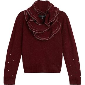 Amy Byer Girls' Pullover Sweater with Scarf